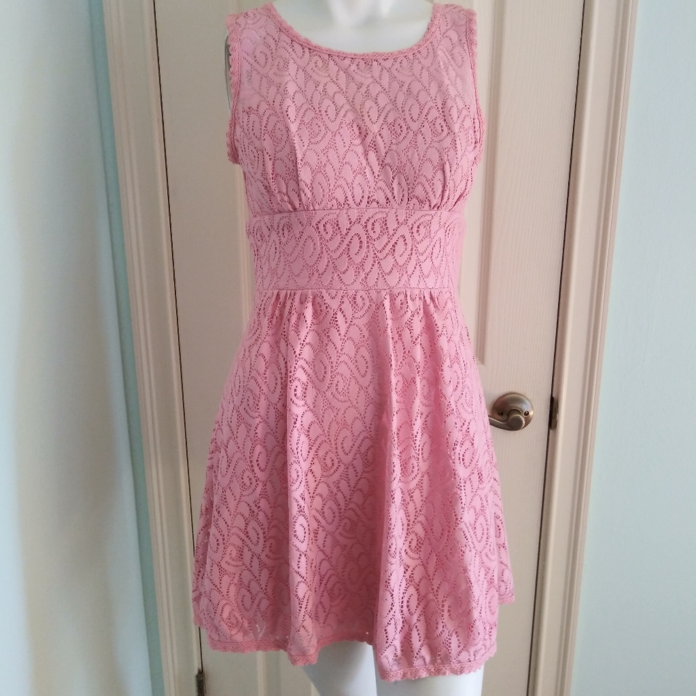B DARLIN Simplistic Lace Skater Dress